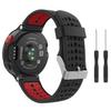 MoKo Watch Band Compatible with Garmin Forerunner 235, Soft Silicone Replacement Watch Band fit Garmin Forerunner 235/235 Lite/220/230/620/630/735XT/Approach S20/S6/S5 - Black & Red view 1