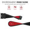 MoKo Watch Band Compatible with Garmin Forerunner 235, Soft Silicone Replacement Watch Band fit Garmin Forerunner 235/235 Lite/220/230/620/630/735XT/Approach S20/S6/S5 - Black & Red view 2