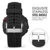 MoKo Watch Band Compatible with Garmin Forerunner 235, Soft Silicone Replacement Watch Band fit Garmin Forerunner 235/235 Lite/220/230/620/630/735XT/Approach S20/S6/S5 - Black & Red view 4