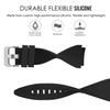 MoKo Band Compatible with Samsung Galaxy Watch 3 45mm/Gear S3 Frontier/Classic/Galaxy Watch 46mm/Huawei Watch GT 46mm/Watch GT 2e 46mm/Ticwatch S2/E2, Silicone Sport Strap Fit 22mm Band, Black view 3