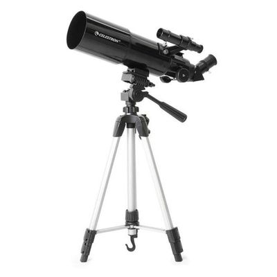 Celestron Travel Scope 80 Portable Refractor Telescope  80mm Aperture, Fully-Coated Glass Optics  Includes Tripod, Smartphone Adapter, Backpack & Software  Ideal for Beginners & Travel