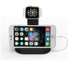 CyberTech 2 in 1 Replacement for Apple Watch and iPhone Charging Station with Built-in Insert Slots, Compatible for iPhone & Apple 2015 iWatch 3 38/42 mm (Black) view 1