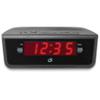 GPX C224B Dual Alarm Clock AM/FM Radio with Red LED Display (Black) view 1