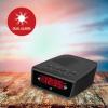 GPX C224B Dual Alarm Clock AM/FM Radio with Red LED Display (Black) view 2
