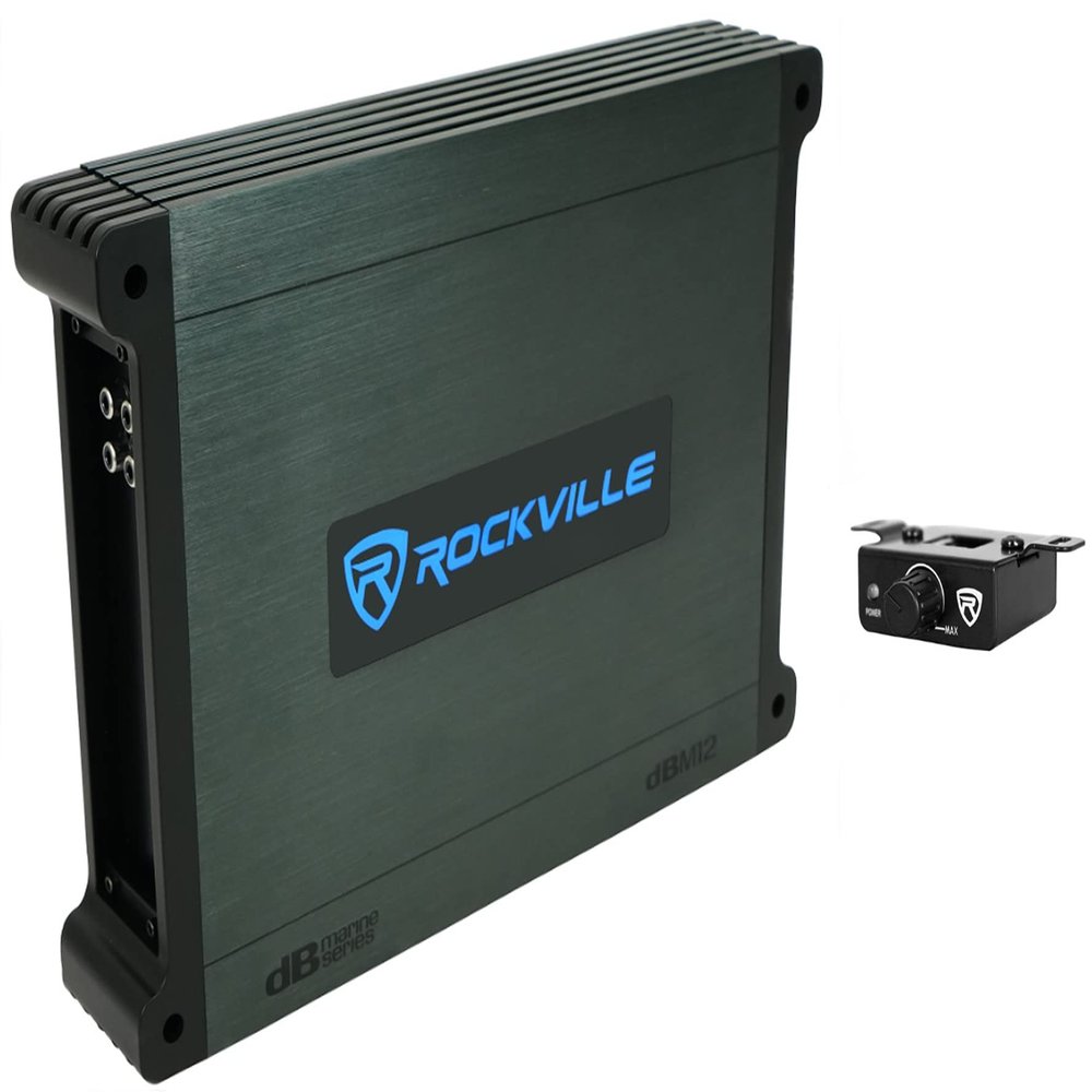 Rockville DBM12 2000W 2 Ohm Marine/Boat Mono Amplifier Class D with Covers