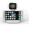 CyberTech 2 in 1 Replacement for Apple Watch and iPhone Charging Station with Built-in Insert Slots, Compatible for iPhone & Apple 2015 iWatch 3 38/42 mm (White) view 1