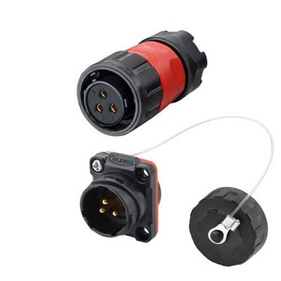CNLINKO 3 Pin Power Industrial Circular Connector, Female Plug & Male Panel Mount Receptacles Socket Jack, Outdoor Waterproof IP67, AC DC