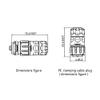 CNLINKO 3 Pin Power Industrial Circular Connector, Female Plug & Male Panel Mount Receptacles Socket Jack, Outdoor Waterproof IP67, AC DC view 3