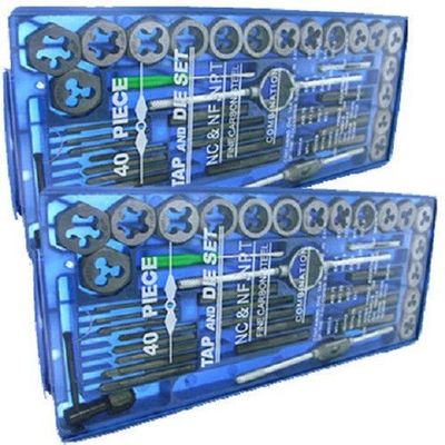New TAP and DIE Set 80 Piece SAE & Metric W/cases Screw Extractor Remover