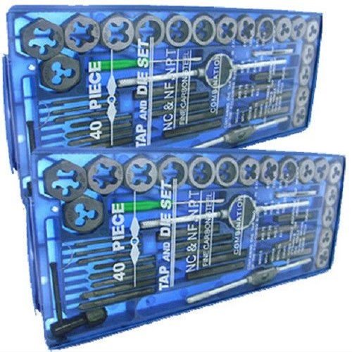 New TAP and DIE Set 80 Piece SAE & Metric W/cases Screw Extractor Remover