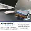 Xtreme Digital Lifestyle Accessories Rotating 5W QI Wireless Charger w/ 2 USB Ports iOS & Android Compatible (Black), (XWC81011BLK) view 2