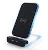Xtreme Digital Lifestyle Accessories Rotating 5W QI Wireless Charger w/ 2 USB Ports iOS & Android Compatible (Black), (XWC81011BLK) view 4