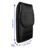 Eaglecell Nylon Cellphone Holster for Samsung Galaxy A23 A53 A36,S23 S24 S25+,FE, iPhone 12 13 14 15 16 17 Pro,TCL ION X V-Vertical Case Canvas Waist Carrying Pouch with Belt Clip/Loops, Black view 2