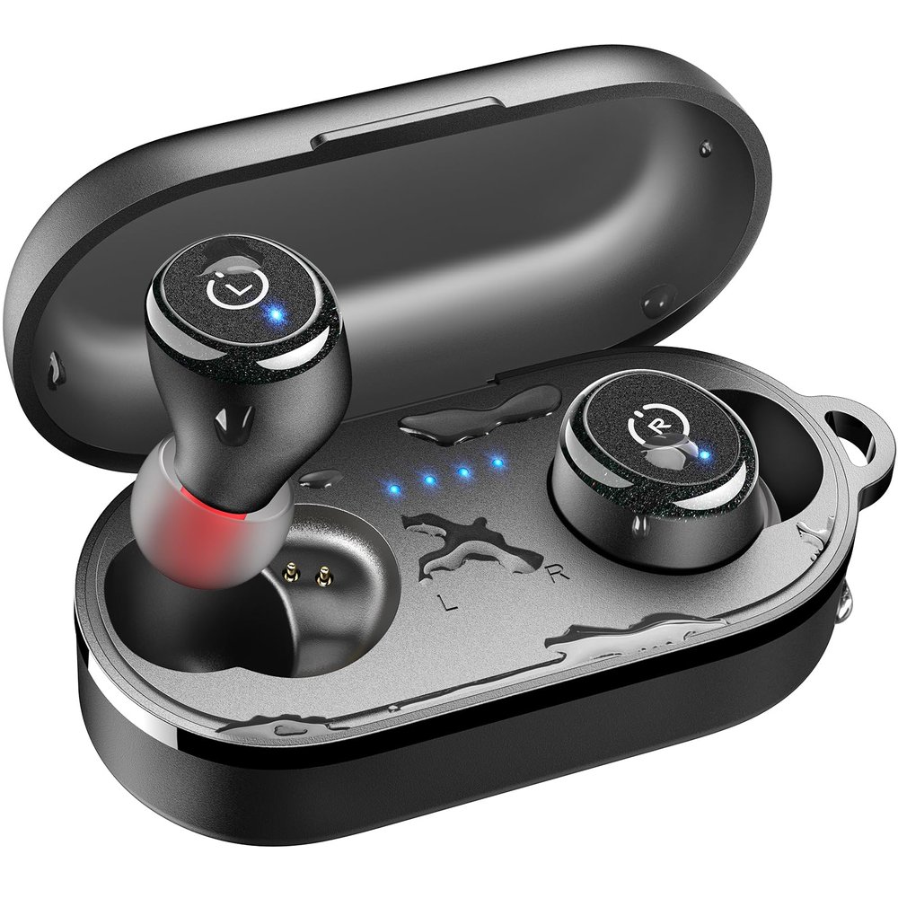 TOZO T10 Wireless Earbuds Powerful Bass Stereo Wireless Charging, APP, IPX8