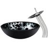 Novatto TARTARUGA Glass Vessel Bathroom Sink Set, Chrome view 4