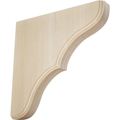 Ekena Millwork BKTW02X10X10STRW Stratford Wood Wood Brackets, 1 3/4"W x 10"D x 10"H , Rubberwood