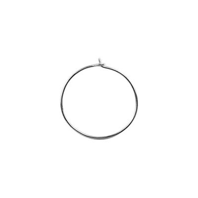 Handcrafted Silver Overlay Round Hoop Earwire from India Polished Classic Jewelry Component