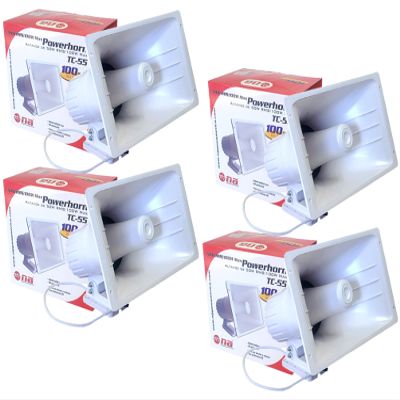 Nippon America 4 Pack PA Power Horn Speaker 100W Indoor Outdoor 100 Watt