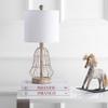 SAFAVIEH Lighting Collection Canes Rustic Industrial Farmhouse Metal Antiqued 20-inch Bedroom Living Room Home Office Desk Nightstand Table Lamp (LED Bulb Included) view 3