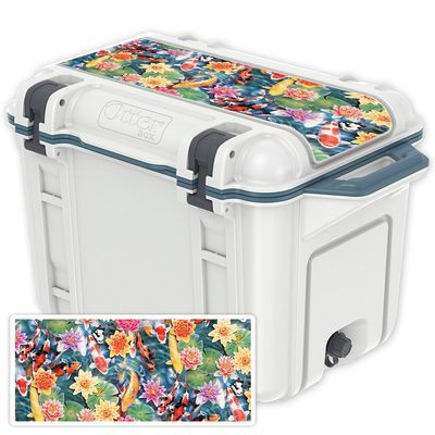 MightySkins (Cooler Not Included) Skin Compatible with OtterBox Venture 45 qt Cooler Lid - Koi Pond | Protective, Durable, and Unique Vinyl Decal wrap Cover | Easy to Apply | Made in The USA