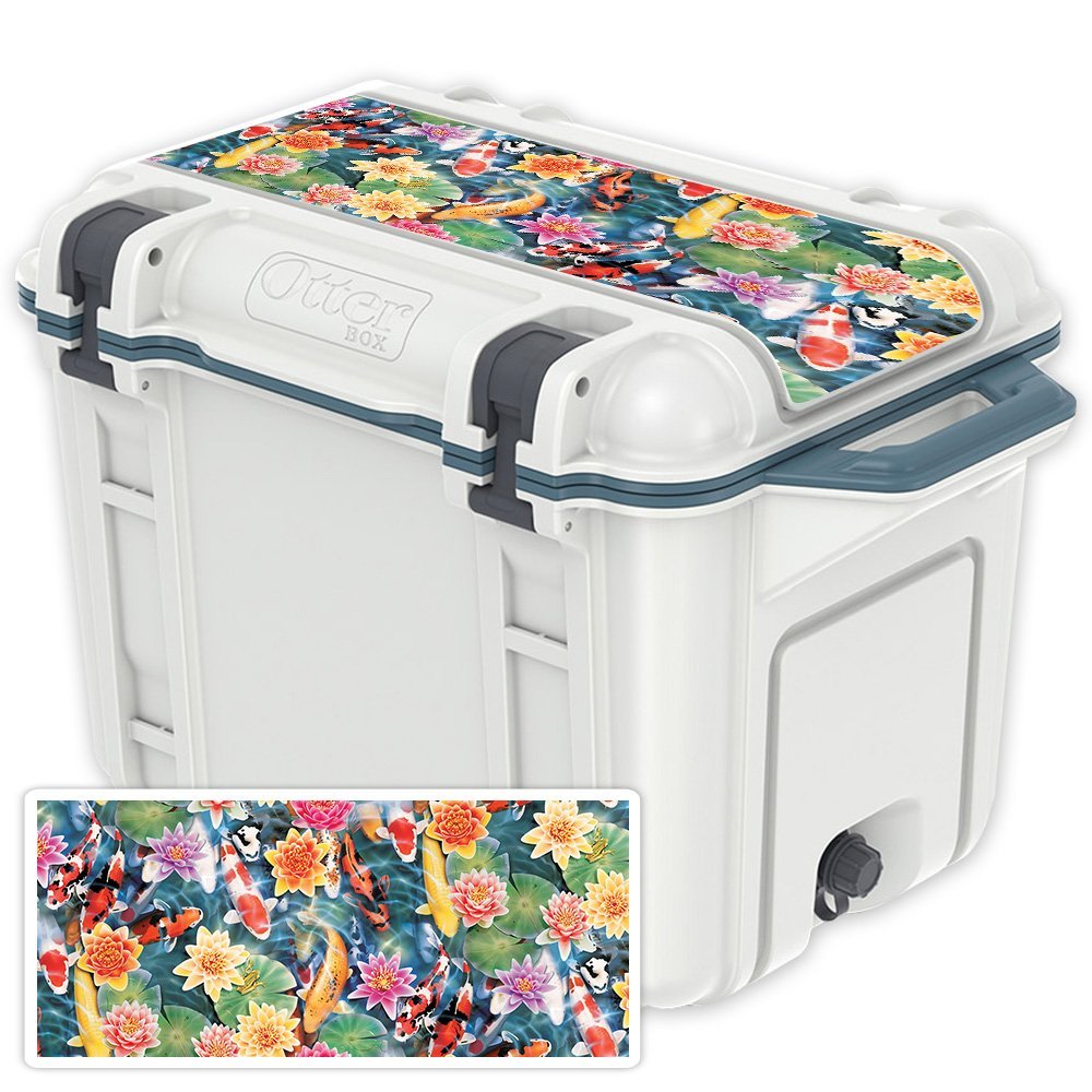 MightySkins (Cooler Not Included) Skin Compatible with OtterBox Venture 45 qt Cooler Lid - Koi Pond | Protective, Durable, and Unique Vinyl Decal wrap Cover | Easy to Apply | Made in The USA