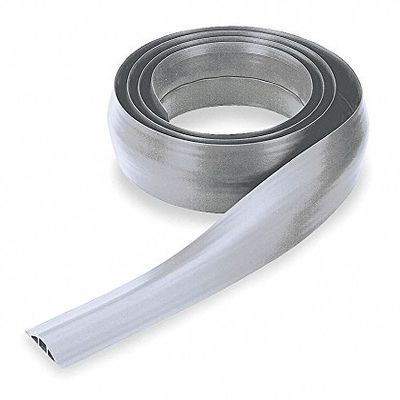 Hubbell Wiring Device-KELLEMS Cable Protector, 1-Channel, Gray, 10 ft. x 17/32"H, Max. Cable Dia.: 5/16"
