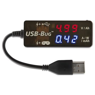 Triplett USB-Bug Dual-Output Inline USB-A Tester