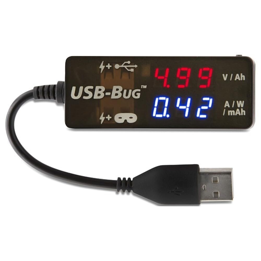 Triplett USB-Bug Dual-Output Inline USB-A Tester