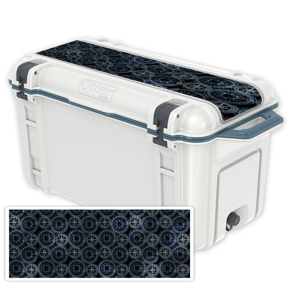 MightySkins (Cooler Not Included) Skin Compatible with OtterBox Venture 65 qt Cooler Lid - Compass Tile | Protective, Durable, and Unique Vinyl Decal wrap Cover | Easy to Apply | Made in The USA