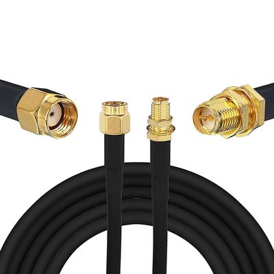 WiFi Antenna Extension Cable 15-Meter(49.2 Ft) Helium Antenna Cable Low-Loss Coaxial Cable RG58 RP SMA Female to RP SMA Male 50ohm SDR Equipment Antenna Ham Radio Antenna Extension Relocation Cable