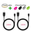 JIUJOJA Charger Cable Compatible with Garmin Watch - 3.93ft Length (2Pack) +4 Colors Charger Port Protector view 3