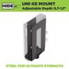 HIDEit Mounts Uni-XS Mount - Patented in 2018, Made from Steel Adjustable Extra Small Device, Hide Your Cable TV Box, Modems, Satellite Receivers, Streaming Media Devices and More view 2