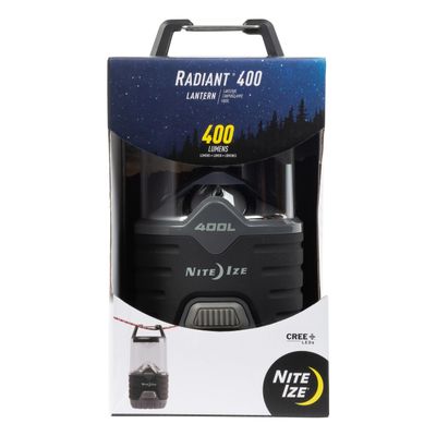 Nite Ize Radiant 400 Lantern, Radiant 400 Lumen Lantern for Camping Or Emergency Preparedness, Black