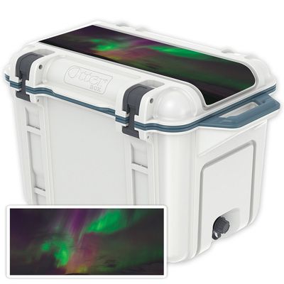 MightySkins (Cooler Not Included) Skin Compatible with OtterBox Venture 45 qt Cooler Lid - Aurora Borealis | Protective, Durable, and Unique Vinyl wrap Cover | Easy to Apply | Made in The USA