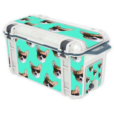 MightySkins (Cooler Not Included) Skin Compatible with OtterBox Venture 65 qt Cooler - Cool Corgi | Protective, Durable, and Unique Vinyl Decal wrap Cover | Easy to Apply | Made in The USA