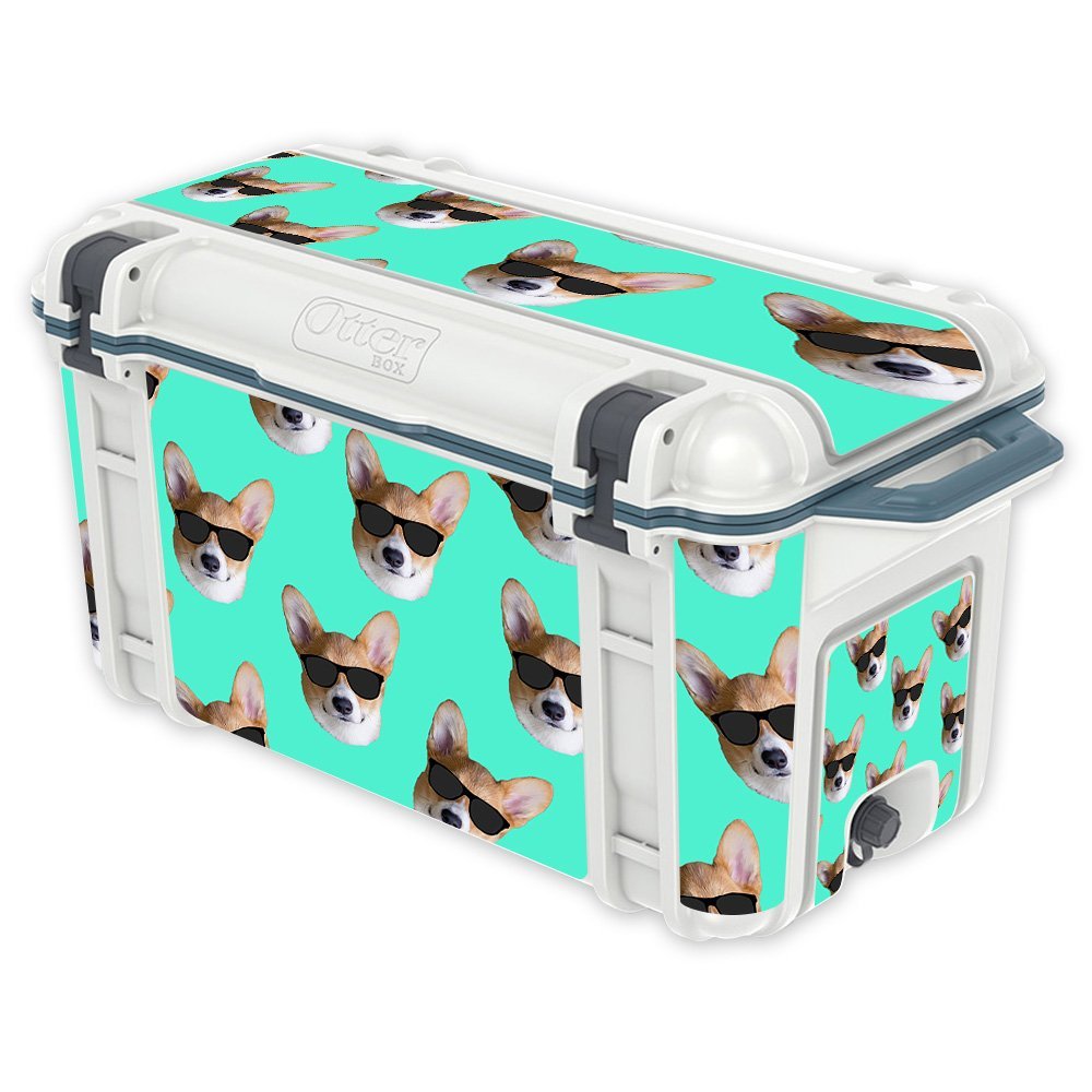 MightySkins (Cooler Not Included) Skin Compatible with OtterBox Venture 65 qt Cooler - Cool Corgi | Protective, Durable, and Unique Vinyl Decal wrap Cover | Easy to Apply | Made in The USA