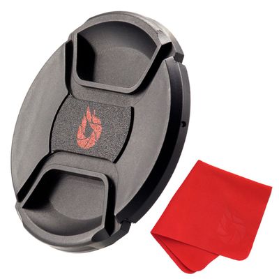82mm Snap-On Center-Pinch Lens Cap, Extra Strong Springs, Camera Lens Cover, Made from 100% Recycled Plastic - Compatible with Nikon, Canon, Sony & Other DSLR Cameras