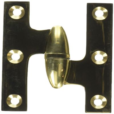Deltana OK2520U3UNL-R Solid Brass 2 1/2-Inch x 2-Inch Olive Knuckle Hinge