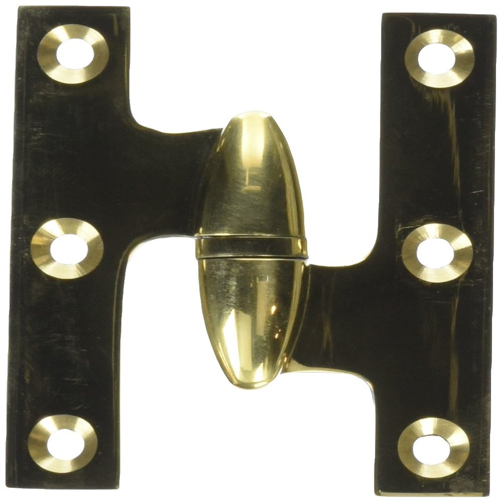 Deltana OK2520U3UNL-R Solid Brass 2 1/2-Inch x 2-Inch Olive Knuckle Hinge