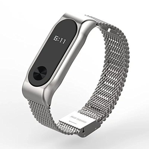Stainless Steel Watch Strap for Xiaomi Miband 2 - SILVER
