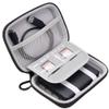 Lacdo Hard Drive Carrying Case for Toshiba Canvio Basics/Toshiba Canvio Flex/Canvio Advance/Canvio Gaming Portable External Hard Drive 1TB 2TB 3TB 4TB HDD Shockproof Travel Bag, Black+Gray view 1