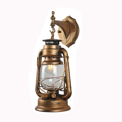 ZJZTD Kerosene Wall Sconce Lantern Wall Lamp E27 Metal Glass Shade Living Room Bedroom Bedside Hotel Lamp