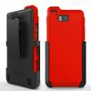 Wireless ProTech Case with Clip Compatible with Sonim XP8 Phone Model XP8800. Heavy Duty Rotating Belt Clip Holster and Durable Flexible Protective Case Combo (Red) view 1
