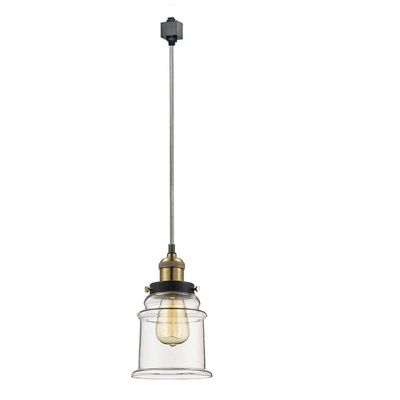 Kiven Set of One H-Type 3 Wire Miniature Pendant Track Lighting Pendant Restaurant Pendants Decorative Hanging Instant Pendant Industrial Factory Glass Pendant Lamp,Bulb Include