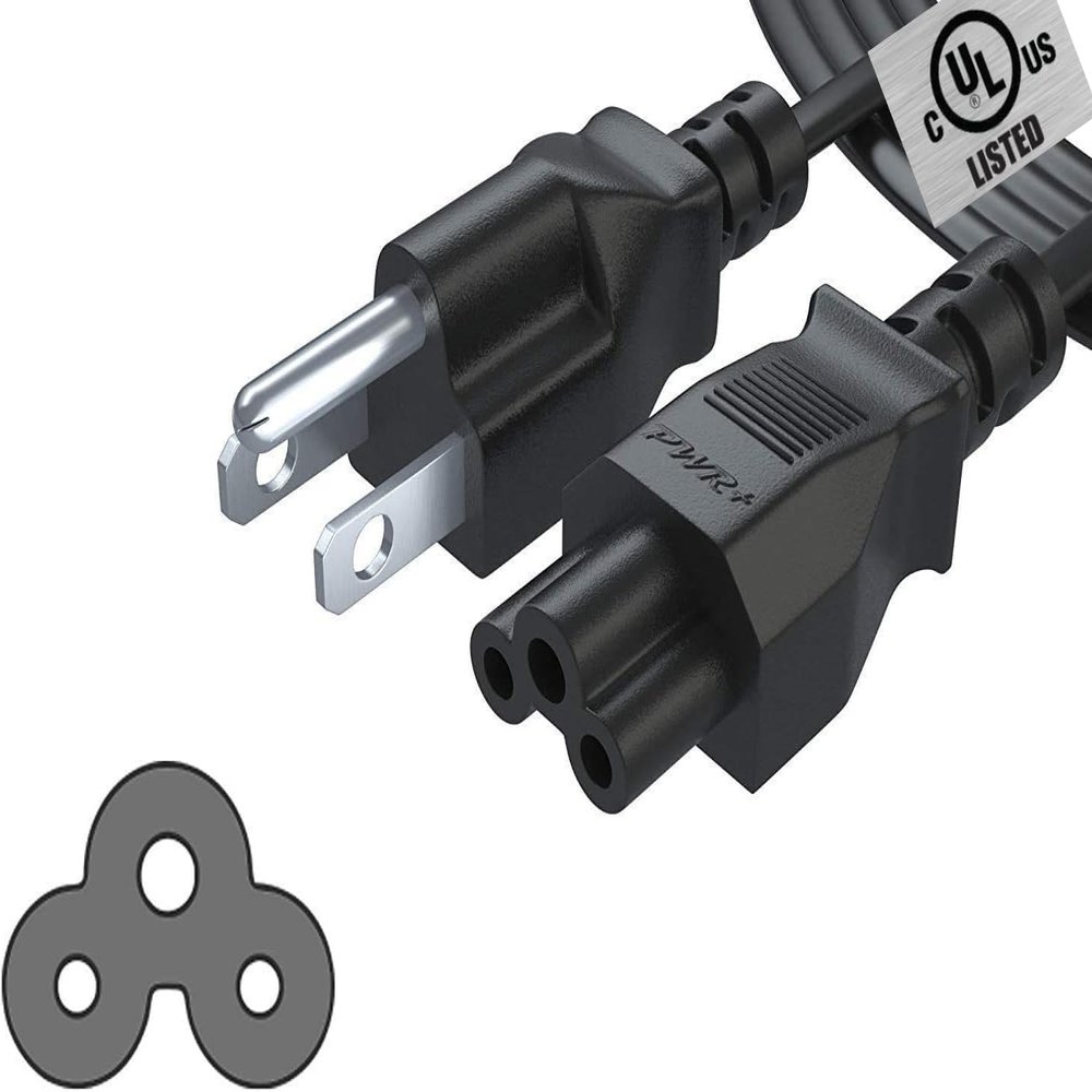 6Ft 3 Prong AC Laptop Power Cord Cable for Dell IBM Hp Compaq Asus Sony Toshiba Lenovo Acer Gateway Notebook Computer Charger Spare: IEC-60320 IEC320 C5 to NEMA 5-15P