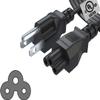 6Ft 3 Prong AC Laptop Power Cord Cable for Dell IBM Hp Compaq Asus Sony Toshiba Lenovo Acer Gateway Notebook Computer Charger Spare: IEC-60320 IEC320 C5 to NEMA 5-15P view 1