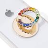Sonix Embellished Crystal Rhinestone Phone Ring and Stand (Gold, Rainbow) view 1
