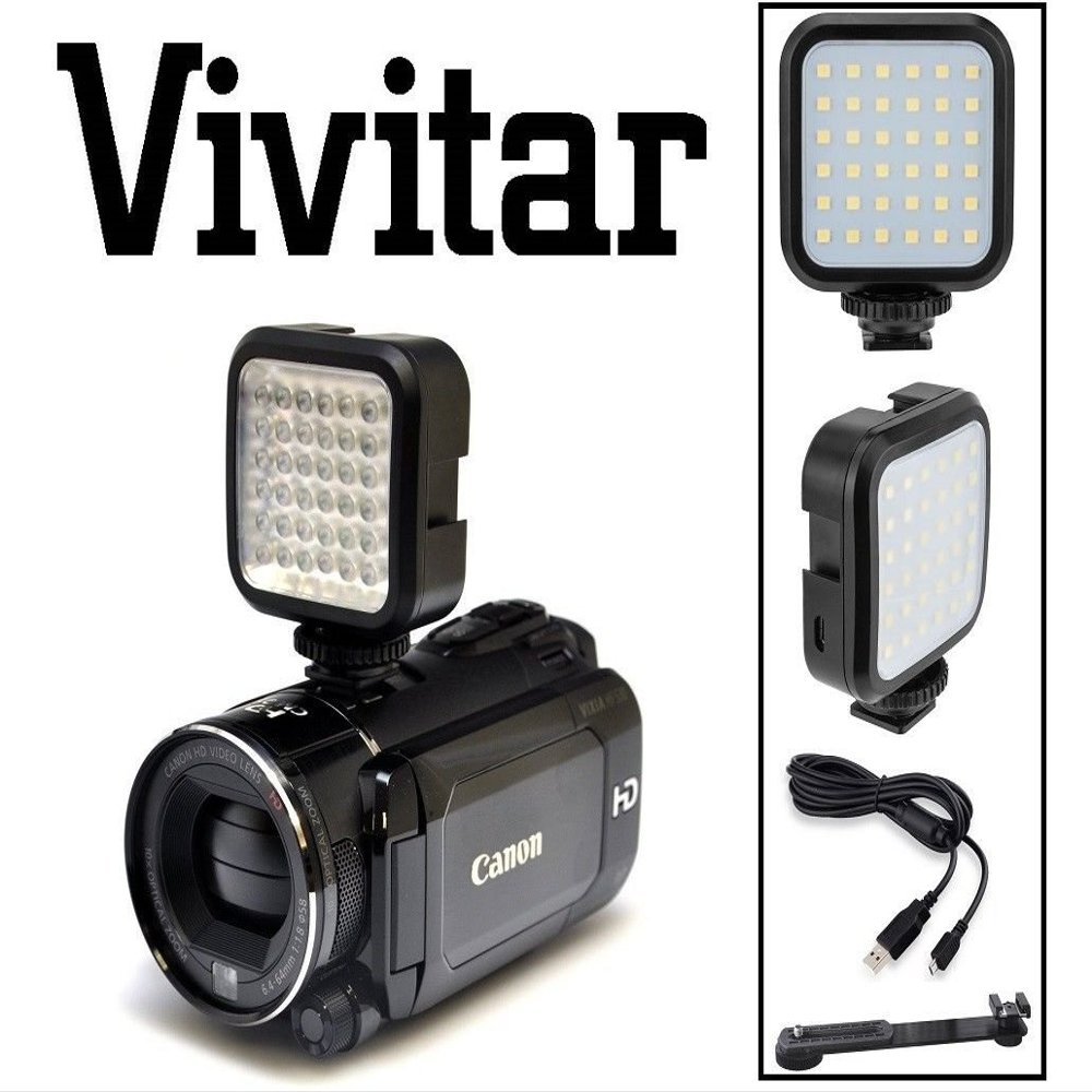 Compact Rechargeable LED Light with Power Set for Canon XA15 XA11 Vixia HF G21
