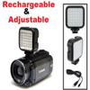 Compact Rechargeable LED Light with Power Set for Canon XA15 XA11 Vixia HF G21 view 3