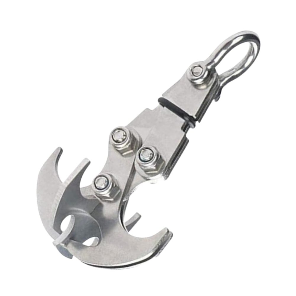 Grappling Gravity Hook Survival Carabiner Stainless Steel Multifunctional Rescue EDC Tool Tactical Emergency Key Chains for Outdoor Climbing Equipment